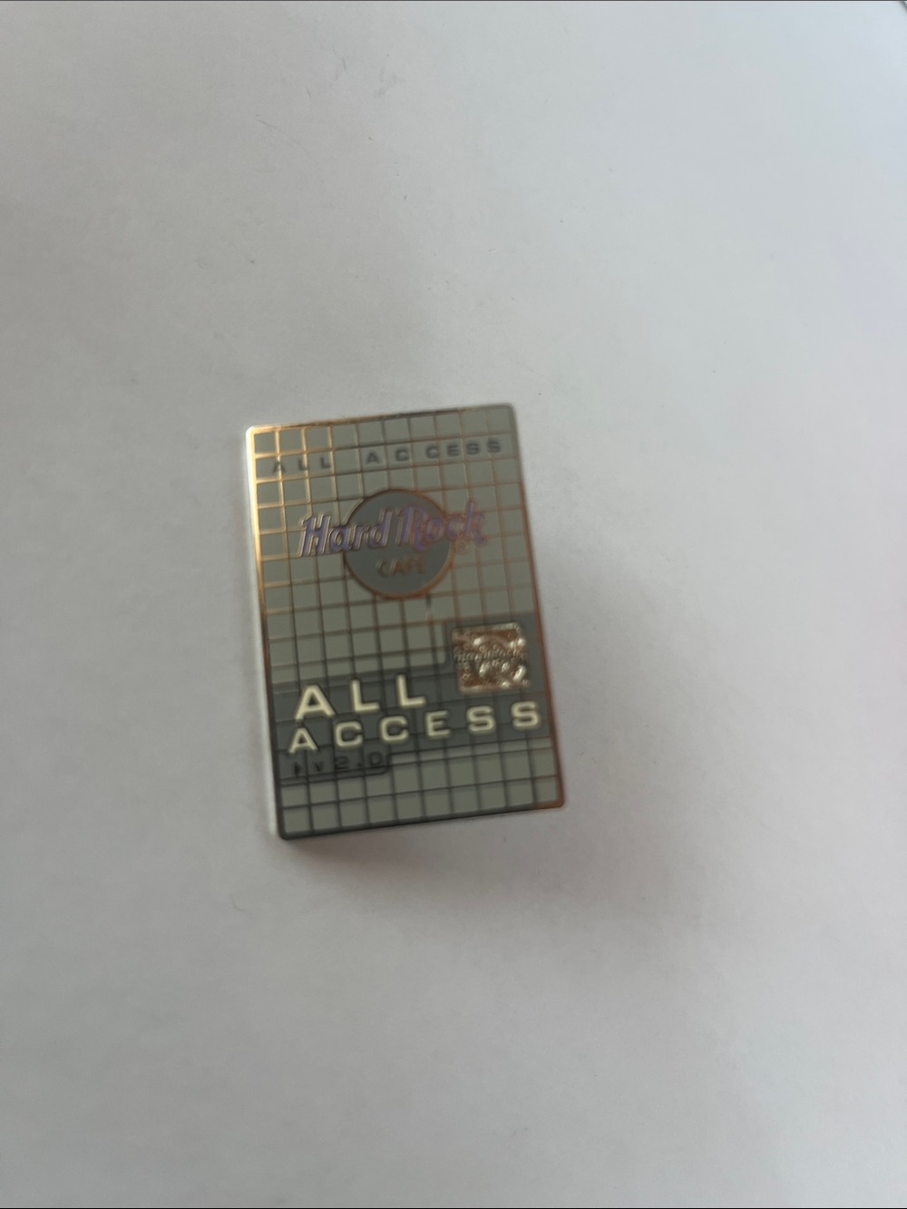 Hard Rock Cafe Silver Holographic Grid All Access Pin